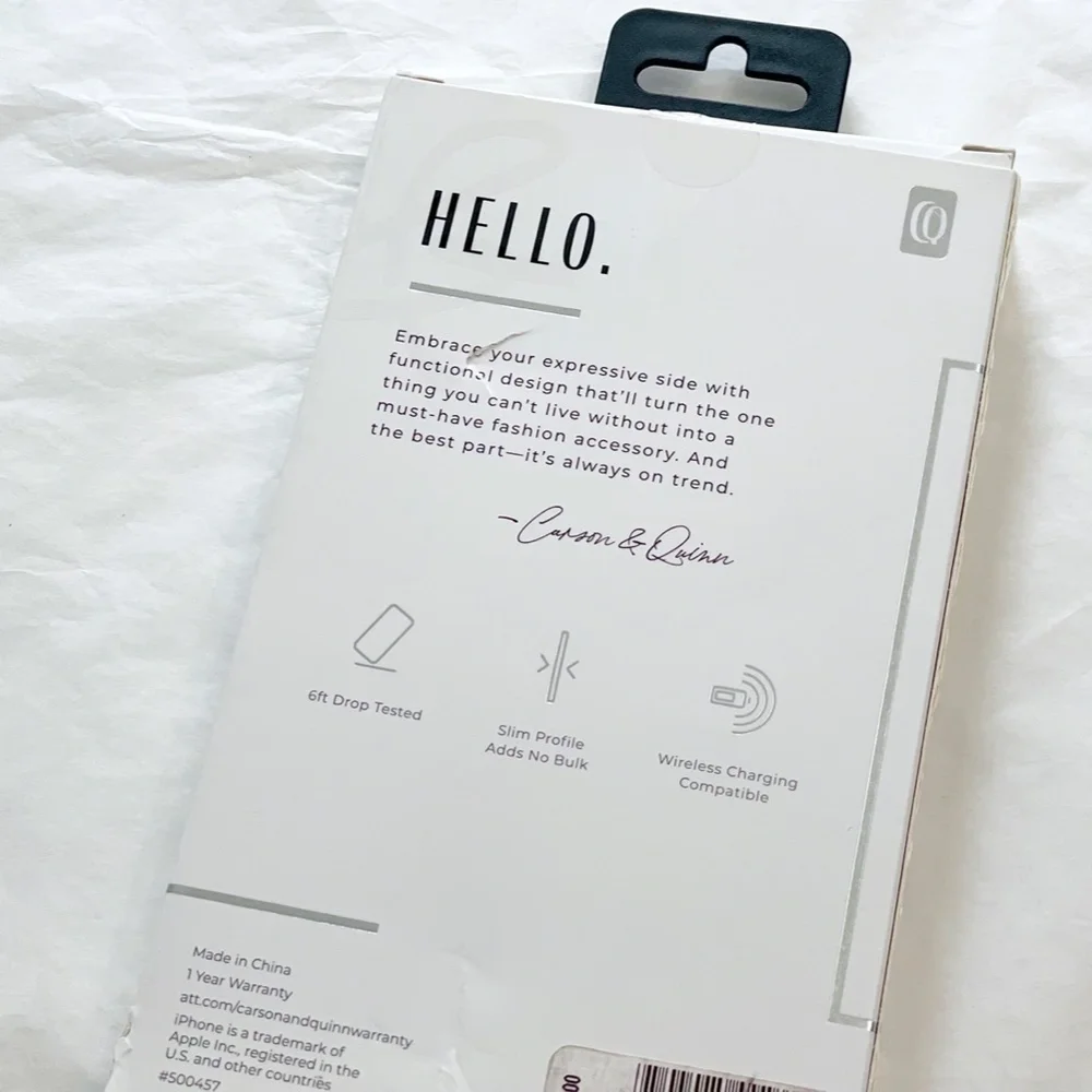 NEW Carson & Quinn Black Silicone iPhone11/XR Case